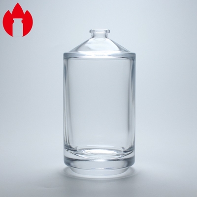 Impressão de garrafa de vidro de perfume transparente redonda de 100 ml