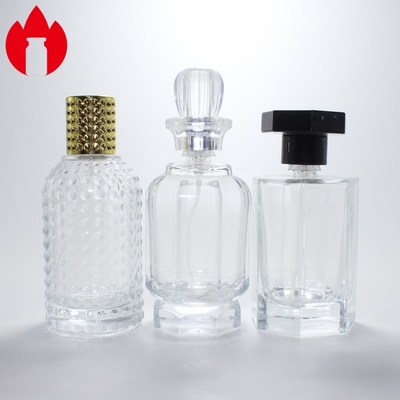 Frasco de vidro de perfume cosmético personalizado com pulverizador de bomba