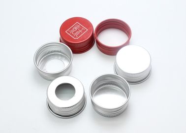 durabilidade alta de alumínio de prata/vermelha de 28mm de parafuso dos tampões para a garrafa do parafuso