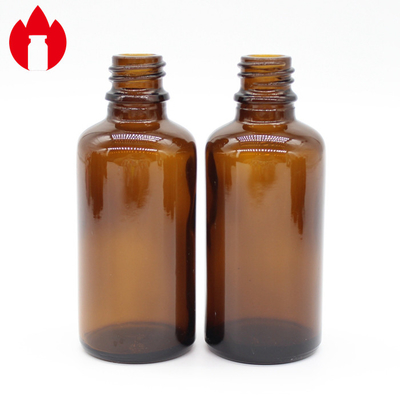 vidro de cal da soda de 50ml Amber Essential Oil Glass Bottle