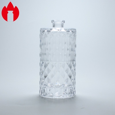 Frasco de vidro transparente para perfume de 45 ml com estampagem a quente