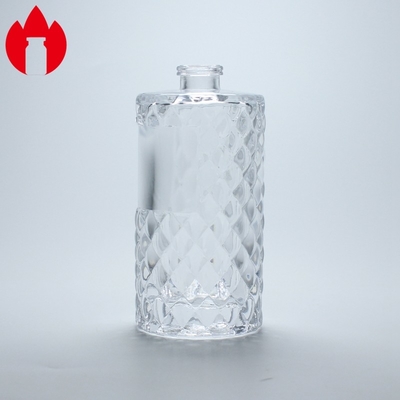 Frasco de vidro transparente para perfume de 45 ml com estampagem a quente
