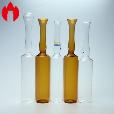 As ampolas de vidro farmacêuticas datilografam, recipiente da ampola transparente/cor de Brown