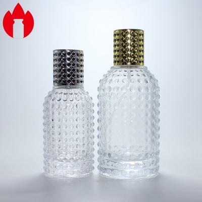Frasco de vidro de perfume cosmético personalizado com pulverizador de bomba