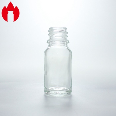 10 ml de frasco de vidro com gotas de óleo essencial cosmético transparente