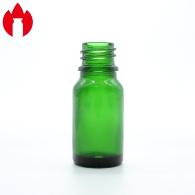 10 ml de frasco de vidro de óleo essencial verde com tampa de gotas de plástico