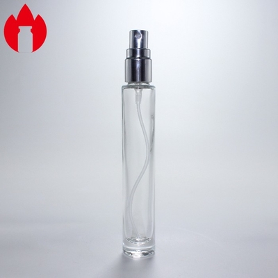 Botelha de vidro de perfume transparente de 10 ml com spray de bomba