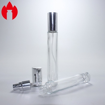 Botelha de vidro de perfume transparente de 10 ml com spray de bomba