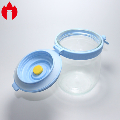 Jar de garrafa de vidro de 500 ml a 1000 ml personalizado com tampa de plástico