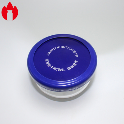 Recipiente de taça de vidro personalizado com tampa de metal