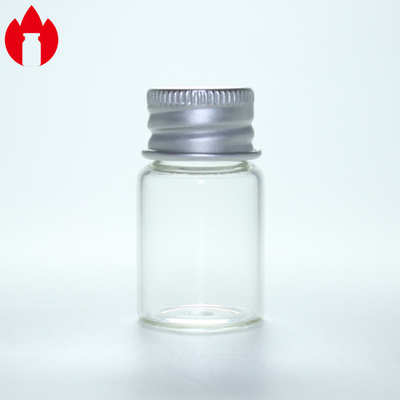 Vial de vidro de boca de parafuso transparente de 5 ml com tampa de alumínio