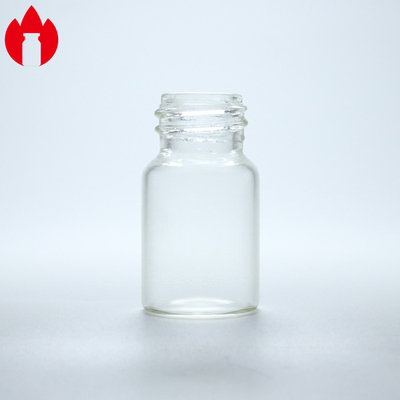 Vial de vidro de boca de parafuso transparente de 5 ml com tampa de alumínio