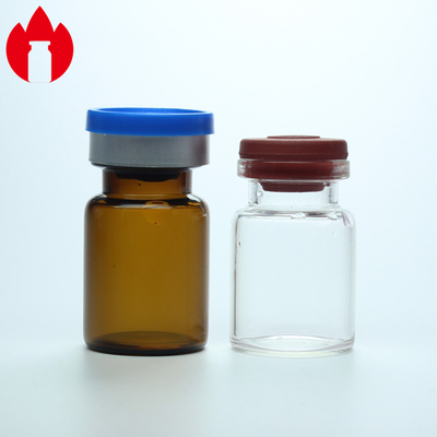 5ml farmacêuticos os tubos de ensaio de vidro cancelam ou dos mini Lyophilization ambarinos com tampão