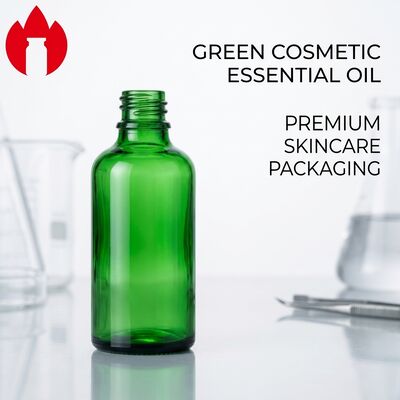 50ml Frasco de Vidro para Óleo Essencial Cosmético Verde