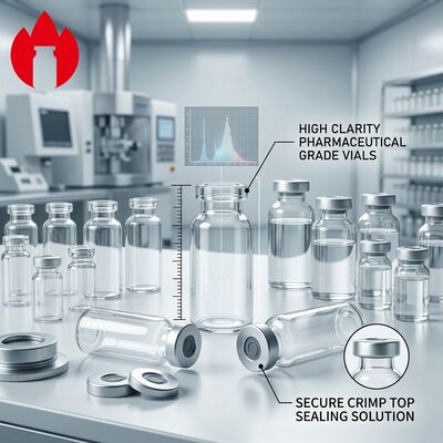 Frasco de vidro transparente de borosilicato tubular de medicamento de 3ml