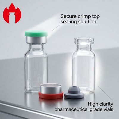 Frasco de vidro transparente de borosilicato tubular de medicamento de 3ml