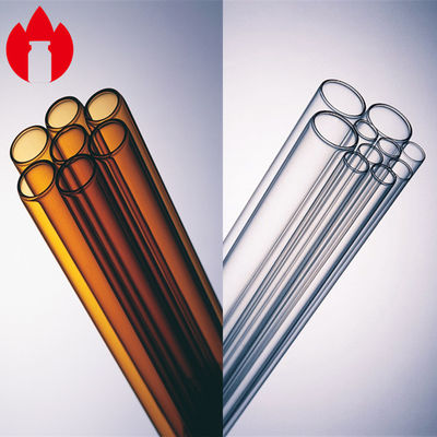 Tubos de vidro transparentes ou borosilicato de âmbar ou tubos de vidro de cal
