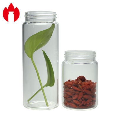 3,3 tubo de ensaio resistente ao calor do parafuso da boca da garrafa de vidro do Borosilicate alto grande