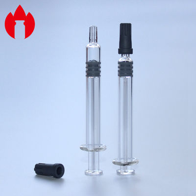 Seringas pré-preenchidas de vidro ligeiramente transparentes de 1ml para cosméticos