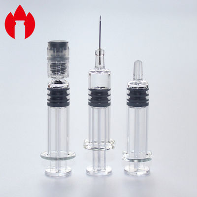 Seringa Cosmética Luer Lock, 1 ml Seringa pré- cheia 5.0 Material de vidro borosilicato neutro