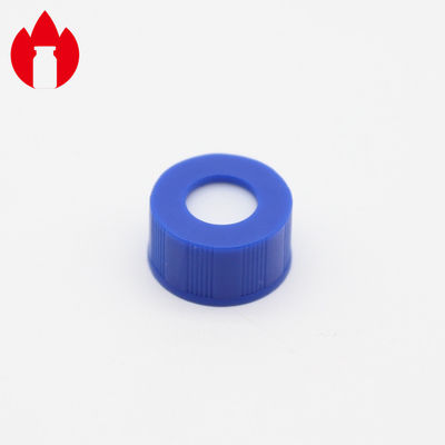 cor azul material plástica dos PP dos tampões de parafuso de 9mm para a garrafa cromatográfica