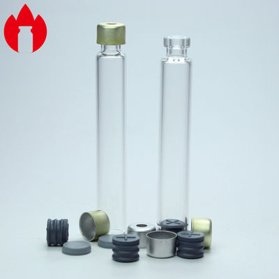 Cartucho de vidro descartável médico vazio transparente de 1,5ml 3ml