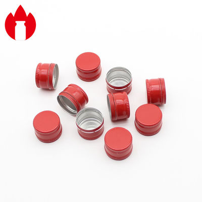 20 mm Red Screw Aluminium Ropp Caps com Gasket PE