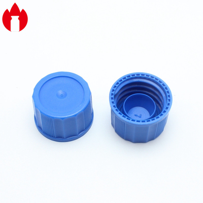 18mm PP Material de plástico parafusos Caps azul / verde cor com plugue interno