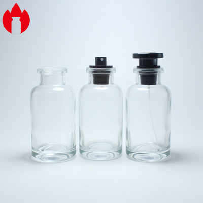 o perfume do espaço livre 100ml moldou as garrafas de vidro com pulverizador da bomba
