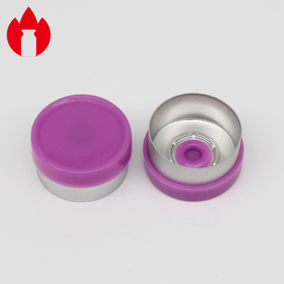 da injeção lisa roxa da flange de 13mm tampões de vidro farmacêuticos do tubo de ensaio