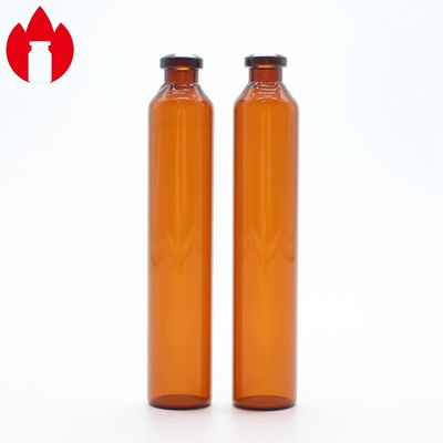 garrafa de 20ml Amber Tubular Borosilicate Glass Vial para médico