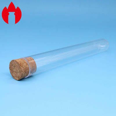 Tubo de ensaio de vidro com o bujão da cortiça para o equipamento de laboratório