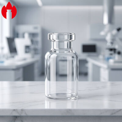 Frasco de vidro transparente para crimpagem de medicamento transparente de 2 ml